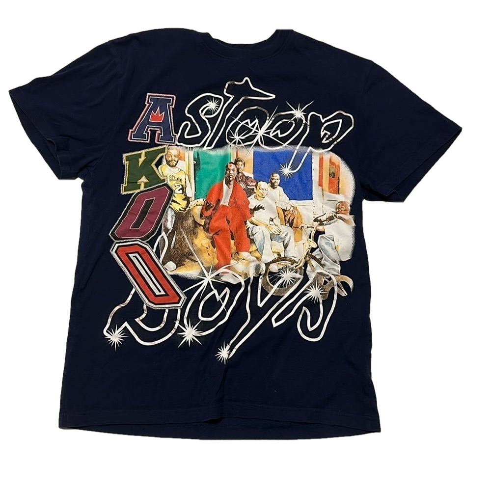 AKOO stoop navy blue medium men’s short sleeve Y2K